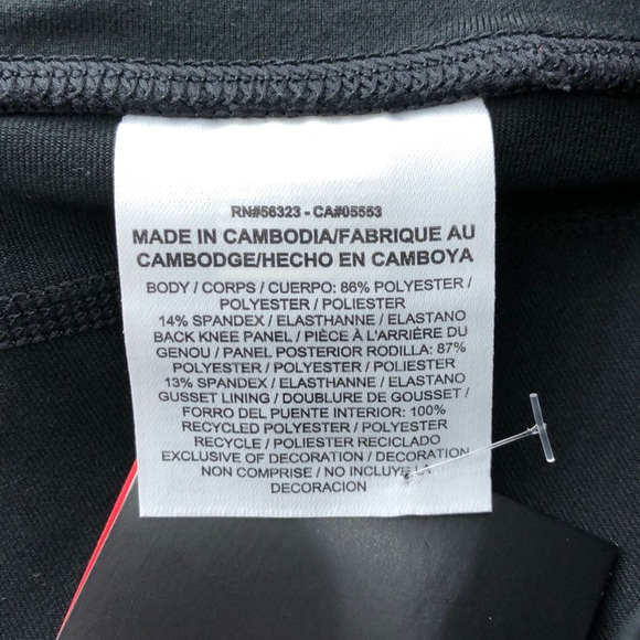 Nike Black Dri Fit Running Cropped Leggings Tights - Picture 10 of 11